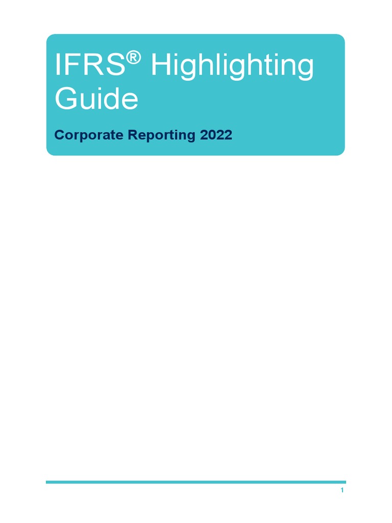 IFRS Highlighting Guide | PDF | Business | Computers