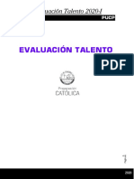 Evaluación talento PUCP 2020-1