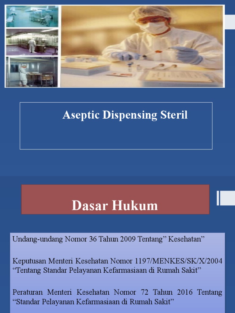 Ppt Aseptic Dispensing PDF