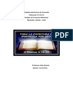 Informe Apologetica de Las Sagradas Escrituras La Biblia