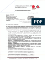 Carta de la CATP a la gerenta general de Petroperú 19/8/22