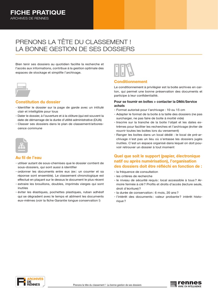 Gestion efficace des dossiers archivés | PDF | Informatique