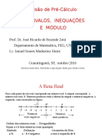 Pré-Calculo (Intervalos, Inequações e Módulo)