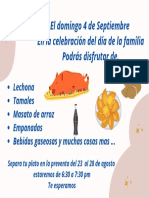 El Domingo 4 de Septiembre en La Celebración Del Día de La Familia Podrás Disfrutas de