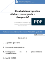 Clase 5 - C. Mirosevic - Participación Ciudadana y Gestión Pública Convergencia o Divergencia