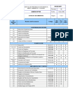 M-SIC-001 a 05 Lista de Documentos V04 Oct 09