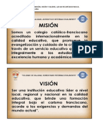 Fichas de Mision Vision Valores y Organigrama