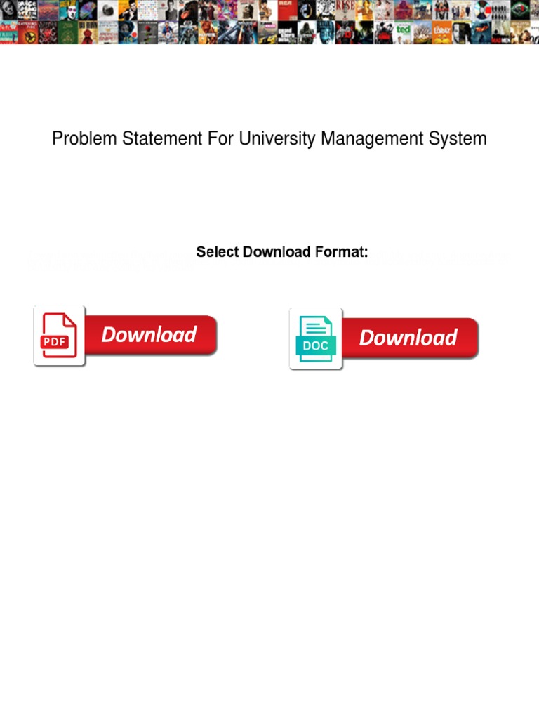 Problem Statement For University Management System | PDF | Databases ...