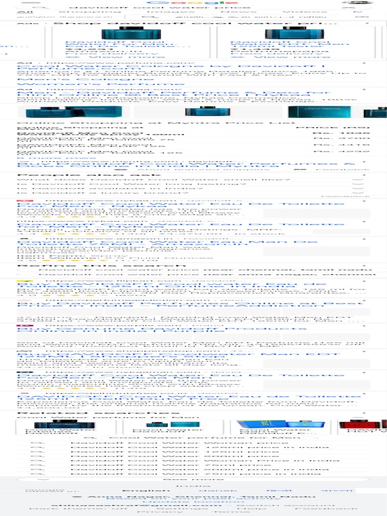 Davidoff Cool Water Price Google Search PDF