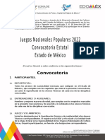 Convocatoria Estatal Juegos Nacionales Populares 2022