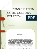 La Constitucion Como Cultura Politica 2018