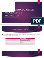 Niveles de ejecución programas y proyectos