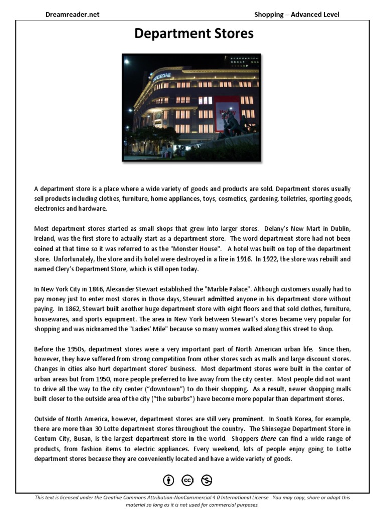 History and Impact of Department Stores | PDF | Department Store ...