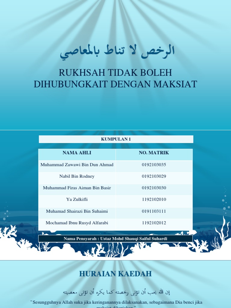 Rukhsah dan Larangan Maksiat | PDF