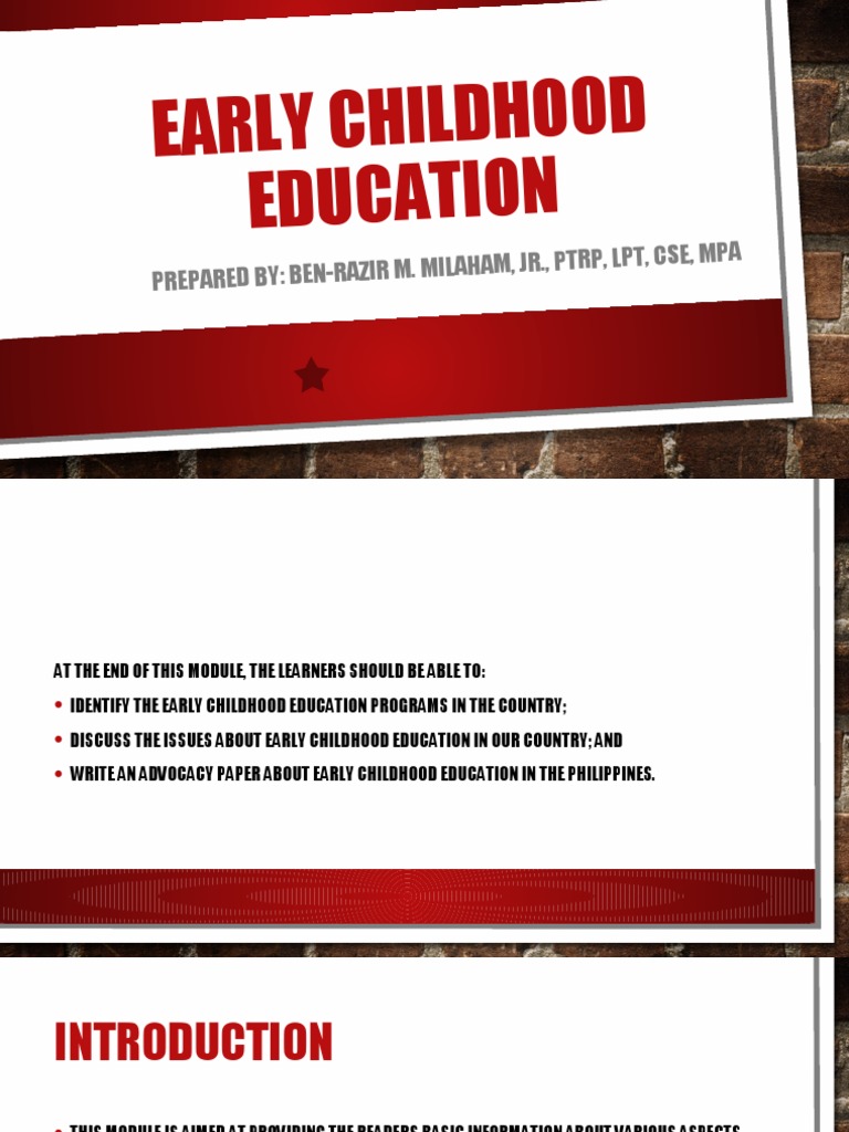 Early Childhood Education in the Philippines | PDF | Early Childhood ...