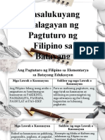 2 Kasalukuyang Kalagayan NG Pagtuturo NG Filipino Sa Batayang Edukasyon.