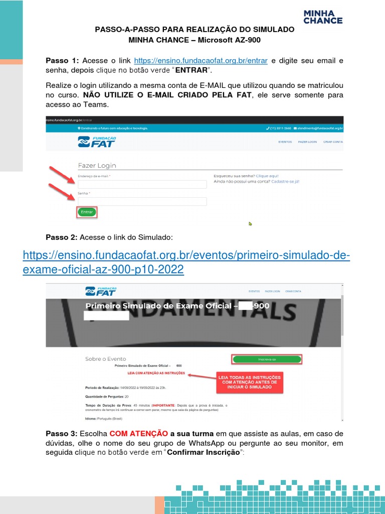 Instruções para Simulado AZ-900 | PDF