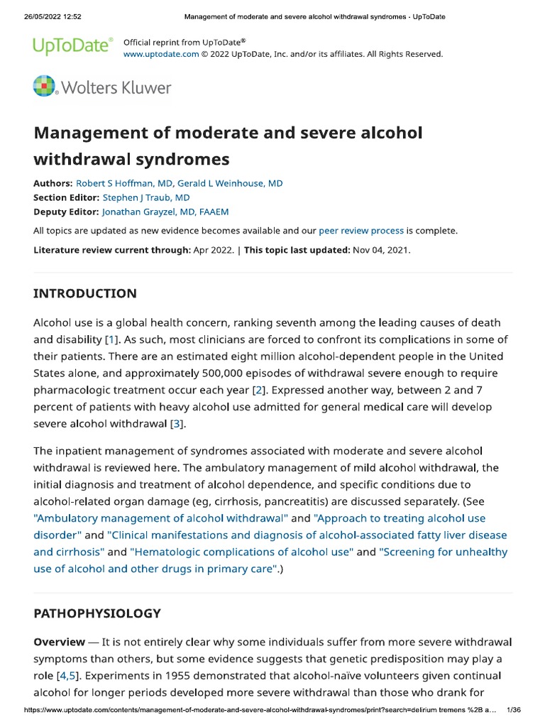 uptodate gabapentin alcohol withdrawal