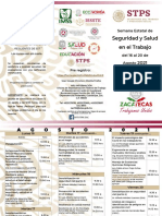 Triptico Semana de SST Zacatecas 2021 