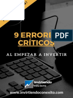 9 Errores Al Empezar A Invertir