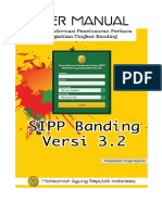 Manual Pengguna (User Manual) Aplikasi Perangkat Lunak Sistem Informasi Penelusuran Perkara (SIPP) Versi Di Pengadilan Tinggi Agama