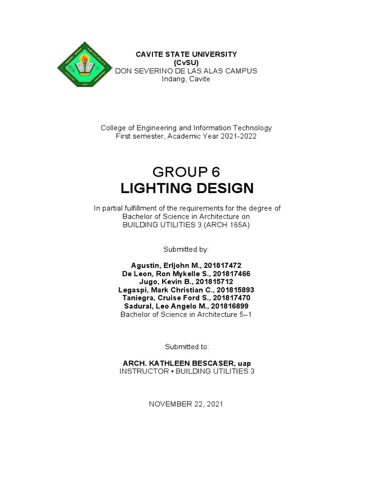 Lighting Design PDF Lighting Architectural Elements