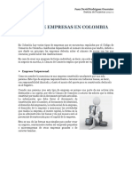 Investigación Tipos de Empresas en Colombia