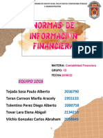 Normas de La Información Financiera. Ev 1