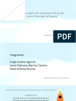 Análisis Descriptivo de Empresas Del Sector Agropecuario Ubicadas en Bogotá