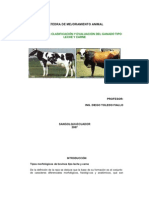 Clasificación y evaluación del ganado lechero y de carne