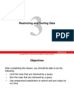 Week 002-003 Presentation Restricting and Sorting Data