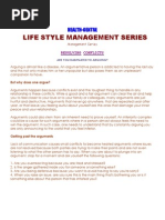 26.07.10.life Style Management Series-Avoiding Conflicts &amp Arguments