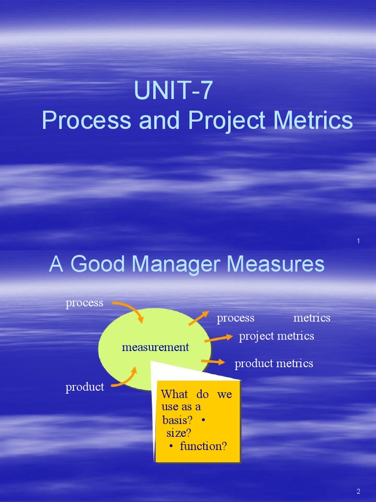UNIT-7 Process and Project Metrics | PDF | Goal | Software
