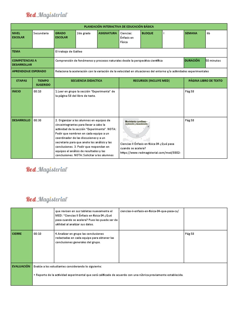 4711 Semana 6b Bloque I Ciencias Enfasis En Fisica 2do Grado