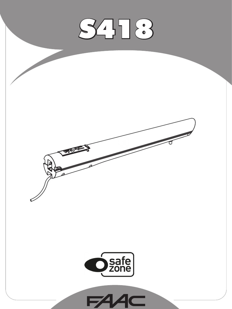FAAC S418 Swing Gate Motor Manual PDF Switch Safety