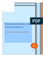 Appendix b Program Monitoring and Evaluation Manual