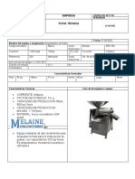 Ficha Tecnica Despulpadora (Equipo)