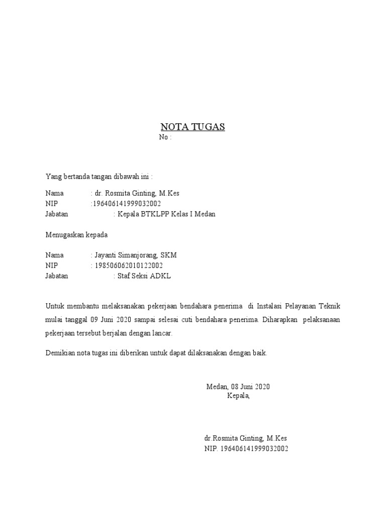 Nota Tugas | PDF