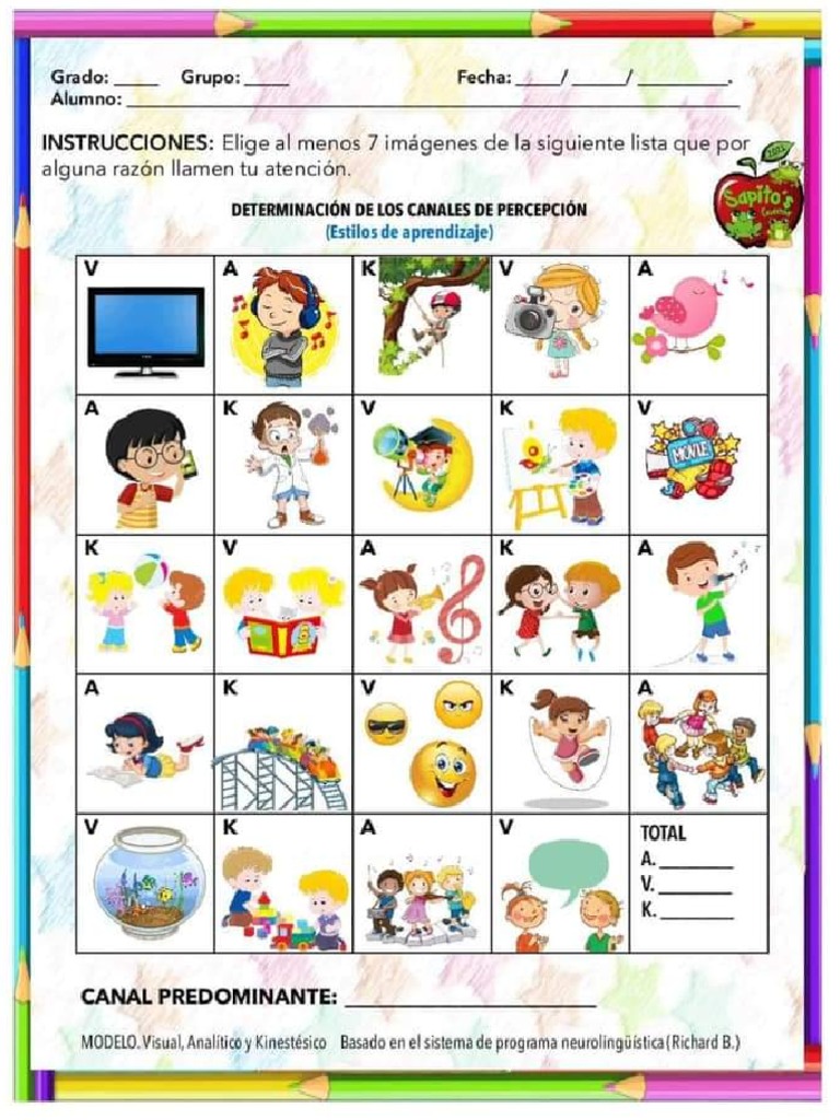 Test de Estilos de Aprendizaje Infantil | PDF