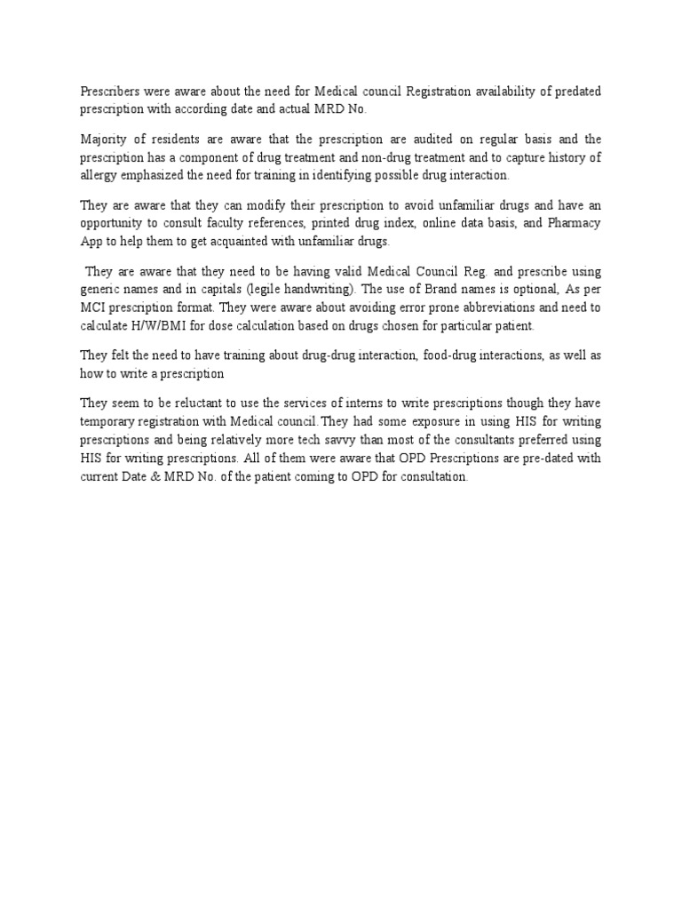 Prescription audit pdf self improvement