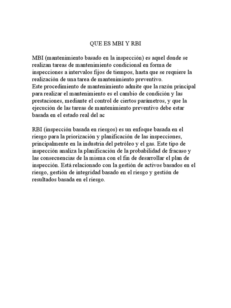MBI Y RBI Alan Alfaro | PDF | Planificación | Informática