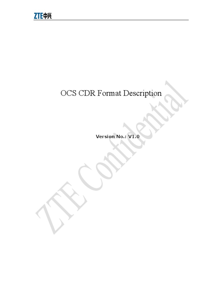 OCS CDR Format for Voice and SMS | PDF | Telecommunications | Mobile ...