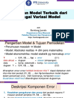 Penentuan Model Terbaik Dari Berbagai Variasi Model