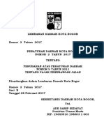 Perda No 2 TH 2017 TTG Perubahan Atas Peraturan Daerah No 5 TH 2011 TTG Pajak Penerangan Jalan