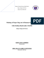 MAKING OF PAPER BAG OUT OF BANANA PSEUDO-STEM WITH SODIUM HYDROXIDE (NaOH)