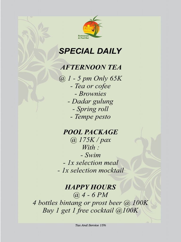 Sayan Point Restaurant Menu Overview | PDF | Indonesian Cuisine ...