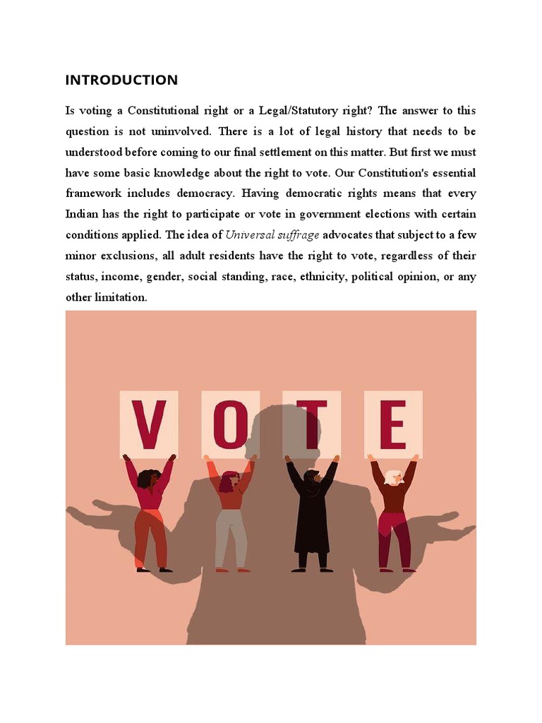 Voting Rights Pdf Elections Suffrage