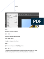 Photoshop Kısayol Tuş Listesi