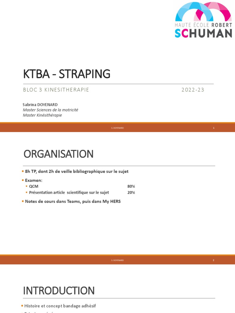 KTBA Strapping 2022-23 | PDF | Genou | Coude