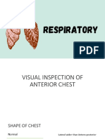 Physical Examination of Anterior and Posterior Chest Wall